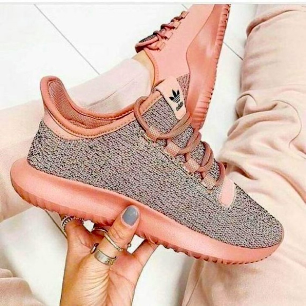 Maroon Adidas Tubular Running Shoes